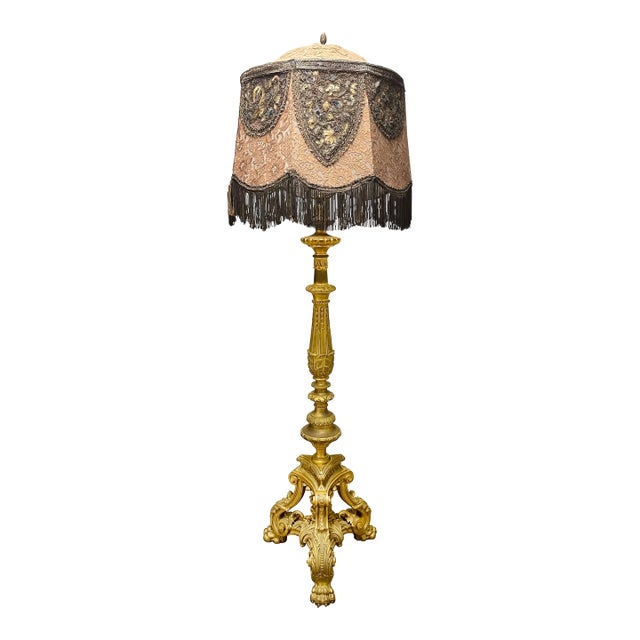 A Maison Millet (1853-1902) Ormolu Bronze Floor Lamp For Sale