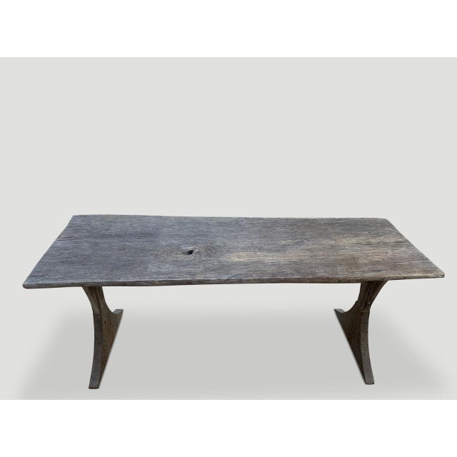 Andrianna Shamaris Wabi Sabi Teak Wood Table For Sale - Image 9 of 18