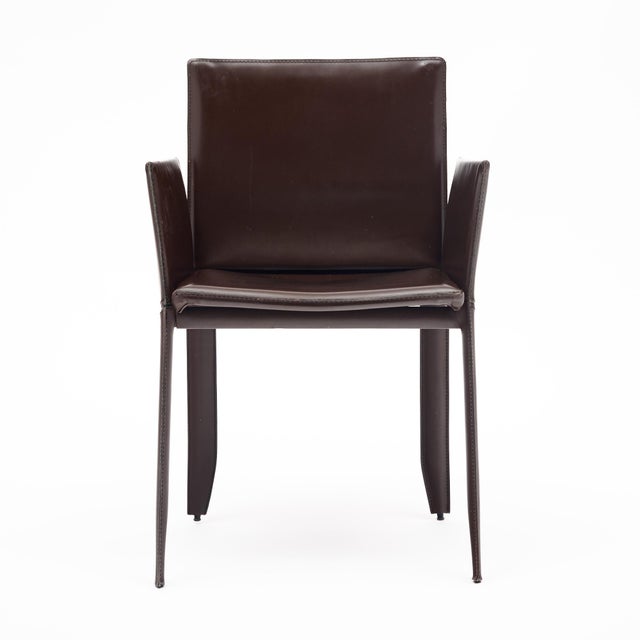 Poltrona Frau Italian Period Mid-Century Poltrona Frau Armchairs For Sale - Image 4 of 9