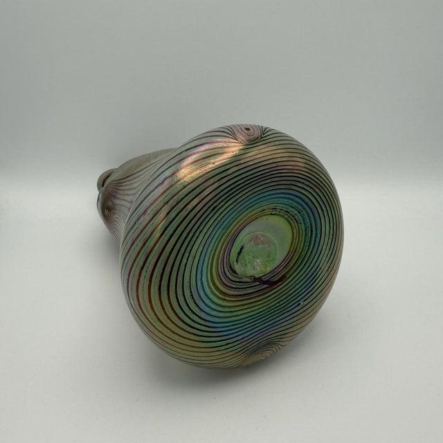 Black Large Glass Vase by Erwin Eisch, 1982 For Sale - Image 8 of 12