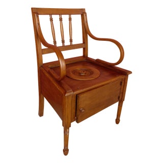 Antique Toilet Seat with Lid For Sale