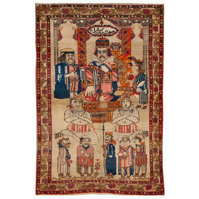 Antique Hand Knotted Malayer Rug For Sale - Image 12 of 12