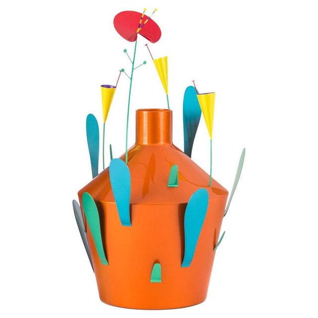 Orange Raw & Rainbow Dalla Terra Sculpture in Powder-Coated Aluminum by Altreforme For Sale - Image 8 of 8