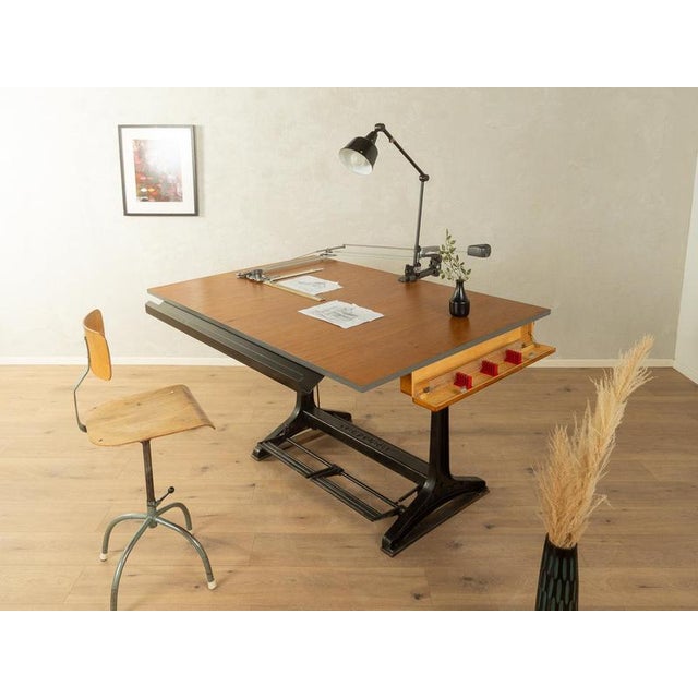 Vintage Drafting Table from Kuhlmann & Nestler, 1950s For Sale - Image 6 of 18