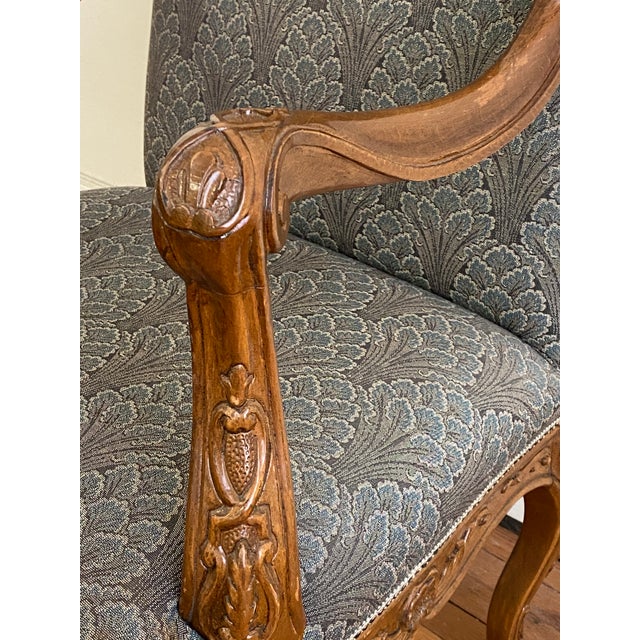 Early 20th Century French Carved Upholstered Side Chair For Sale - Image 9 of 13