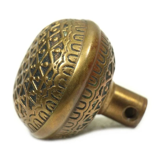 Traditional Antique 1890s Kenton Field Bronze Royal Passage Door Knob For Sale - Image 3 of 6