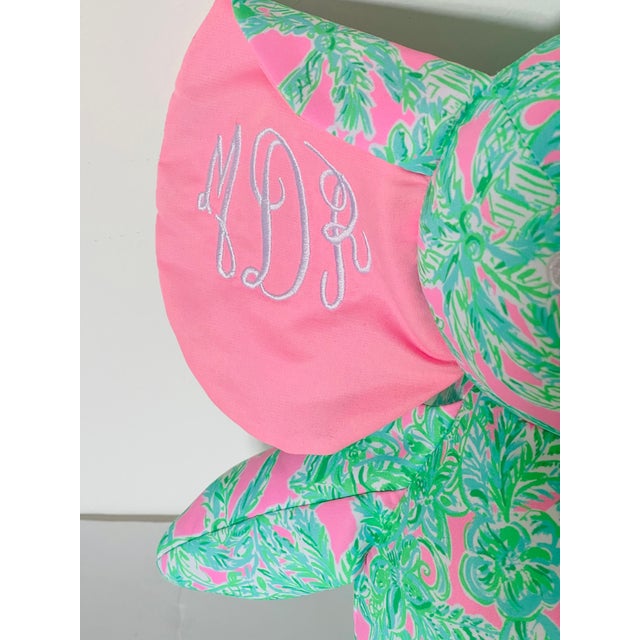 Lily's Living Lilly Pulitzer Baby Elephant Toy/Pillow For Sale - Image 4 of 6