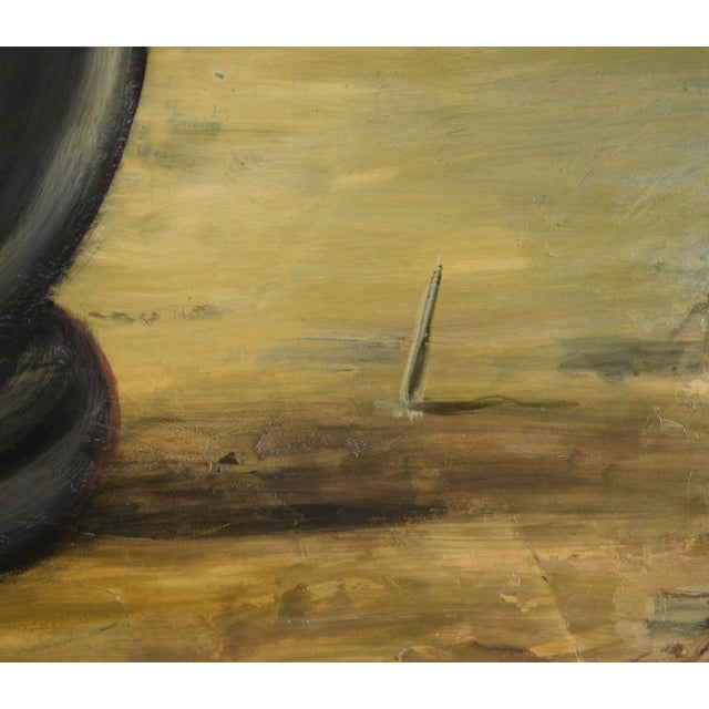 Mid 20th Century Mid Century Floral Still Life in Oil on Masonite For Sale - Image 5 of 9