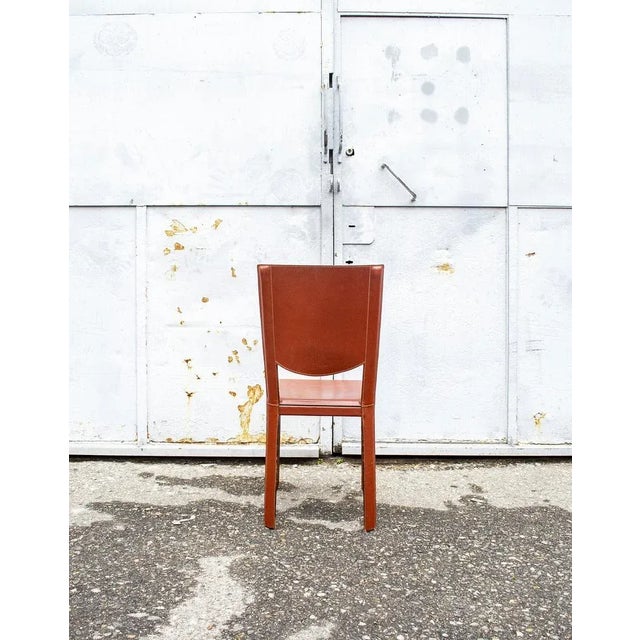 Leather Chairs by Enrico Pellizzoni, 1970s, Set of 4 For Sale - Image 3 of 10