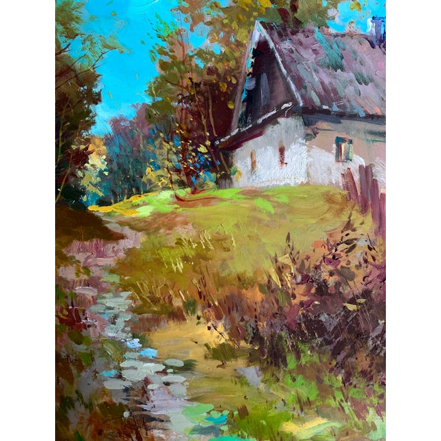 Oil Painting Early Morning in the Village Yuriy Suprunchuk For Sale - Image 9 of 12