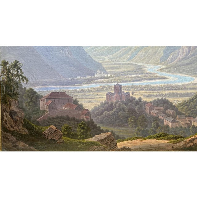 Unkown, Vaduz in Liechtenstein, 1800s, Oil on Canvas For Sale - Image 7 of 10
