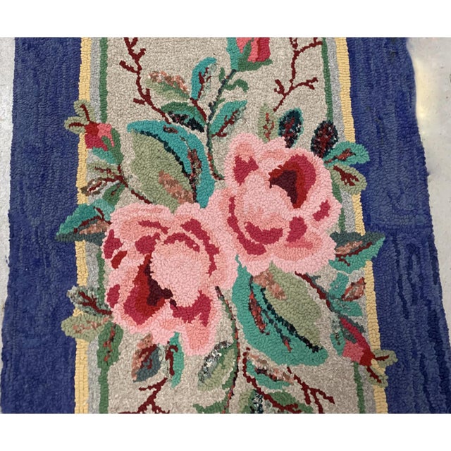 1920s 1920s, Handmade Antique American Hooked Rug 2' X 3.8' For Sale - Image 5 of 7