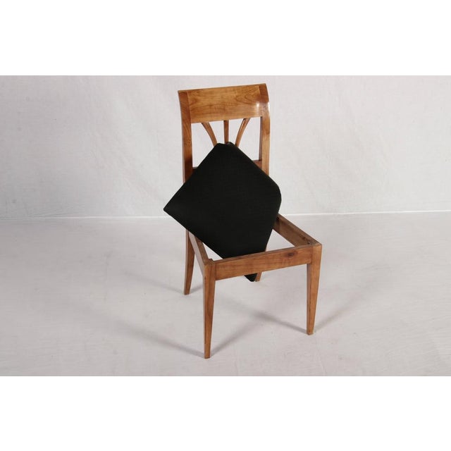 Antique Biedermeier Chairs in Cherry Wood, 1820, Set of 4 For Sale - Image 15 of 18
