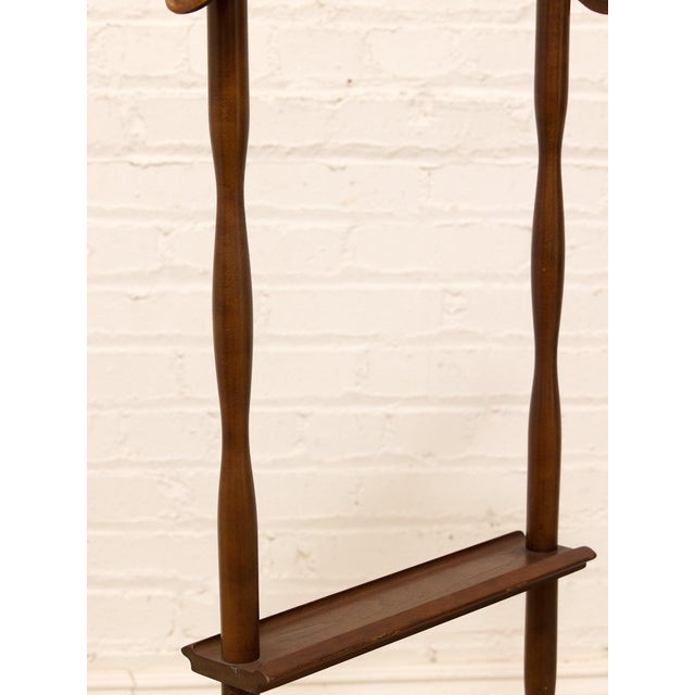 Vintage Mid-Century Modern Gentleman’s Valet Stand in Walnut For Sale - Image 9 of 10