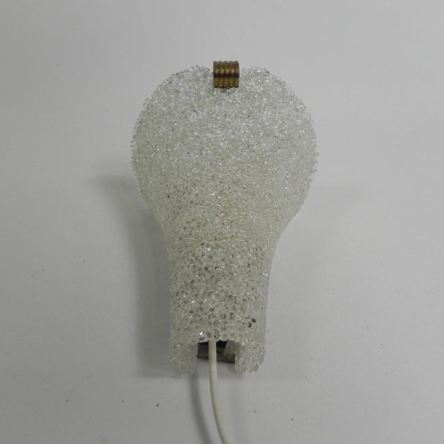 Mid-Century Modern Vintage Wall Lamp in Plastic Granulate, 1960s For Sale - Image 3 of 13