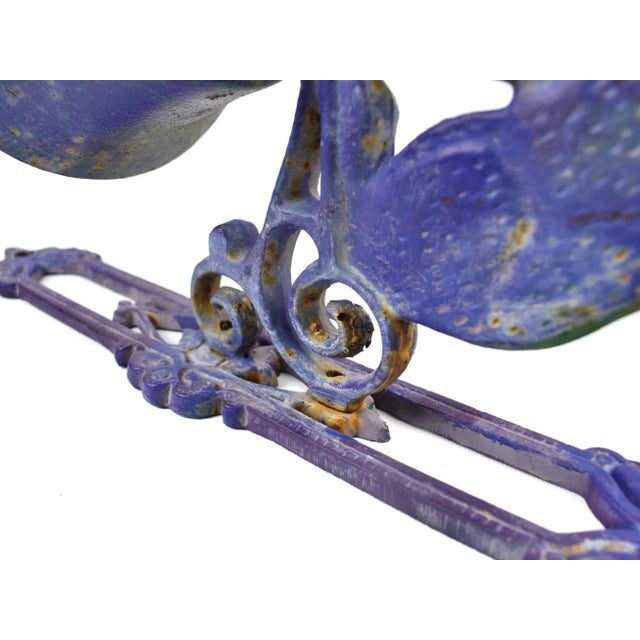 Mid-Century Cast Iron Wall Hanging Bell Sitting Cat Ornament For Sale - Image 6 of 8