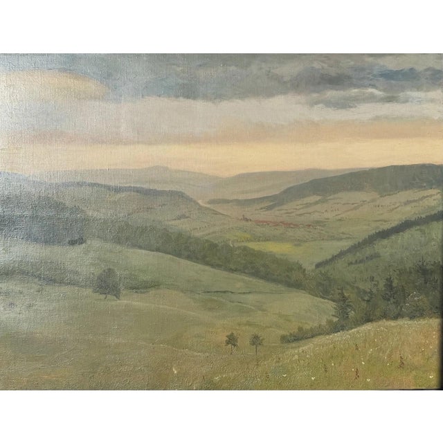 Heinrich Pforr, Landscape at the Meissen, Oil Painting on Canvas For Sale - Image 10 of 13