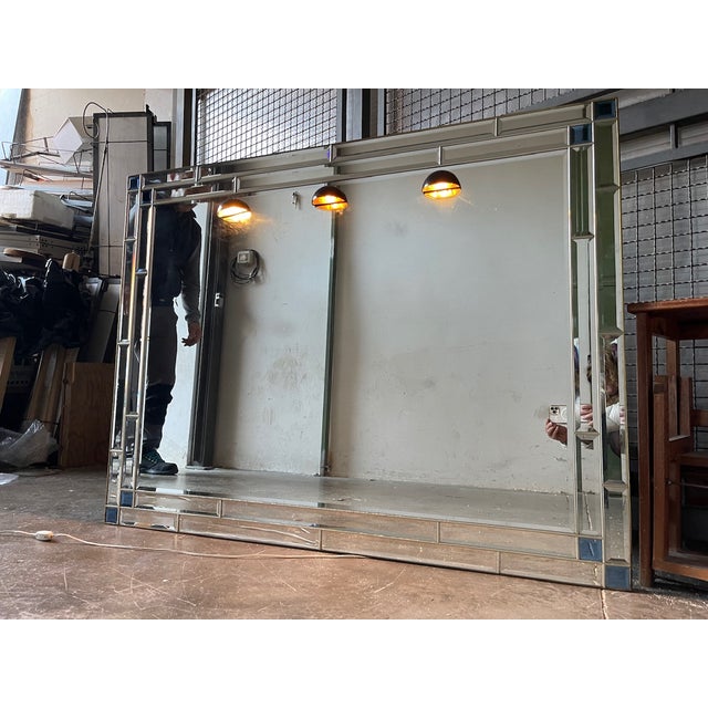 Large Italian Illuminated Vanity Wall Mirror, 1960s For Sale - Image 7 of 14