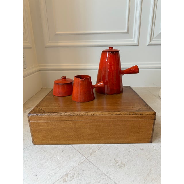 Vintage Mid-Century Handmade Inlaid Box With Internal Shelf For Sale - Image 14 of 18