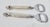 Sterling Bottle Acorn openers by Jensen, Steel top openers. 4.5" long. A pair of 2, circa 60s.