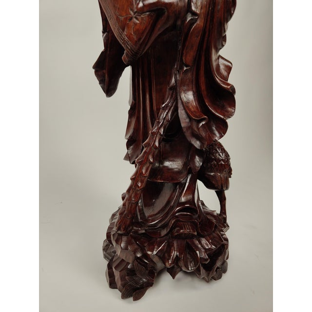 Chinese Artist, Sculpture of a Sage, 1890, Teak For Sale - Image 18 of 18