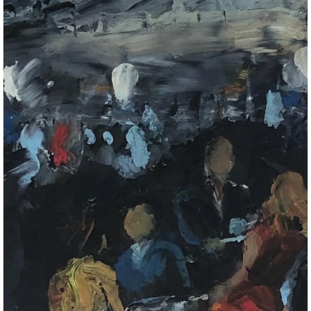 Adolfo Carducci, Café en Terrasse, Oil on Cardboard, Framed For Sale - Image 5 of 9