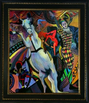 Circus Original Painting by Reza Afrookhteh