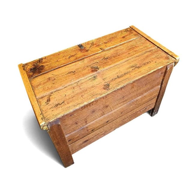 Blanket Storage Chest in Pine Wood For Sale - Image 11 of 14