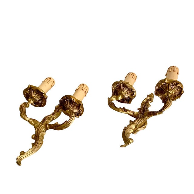Vintage Brass Sconces, Set of 2 For Sale - Image 9 of 10