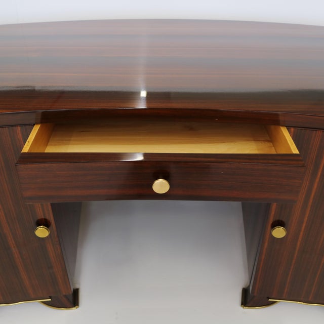 1940s Fine Art Deco Desk Attributed to Jules Leleu For Sale - Image 9 of 18