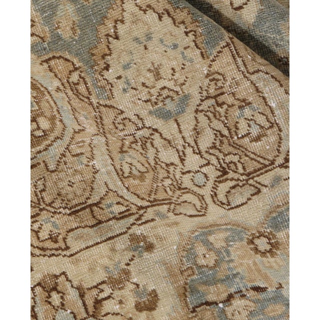 1920s Antique Circa 1920 Subdued Distressed Hand Woven Rug 6ft 5in X 10ft 2in For Sale - Image 5 of 11