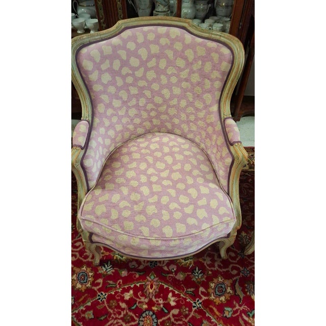 Textile Louis XV Bergère Armchairs, 1960, Set of 2 For Sale - Image 7 of 12