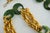 Bakelite Vintage, 1970s Malachite Green Bakelite Gold-Tone Metal Chain Necklace/Belt For Sale - Image 4 of 11