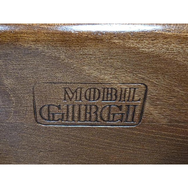 Cream Sapporo Nutwood Armchairs by Mario Marenco for Mobil Girgi, 1970s, Set of 2 For Sale - Image 8 of 9