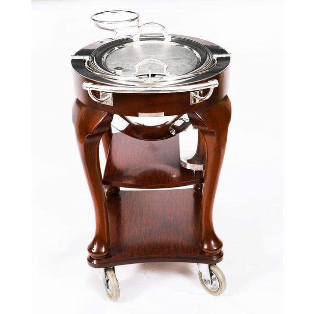 Antique Art Deco Drakes Silver Plated Beef Carving Trolley, 1930s For Sale - Image 17 of 18