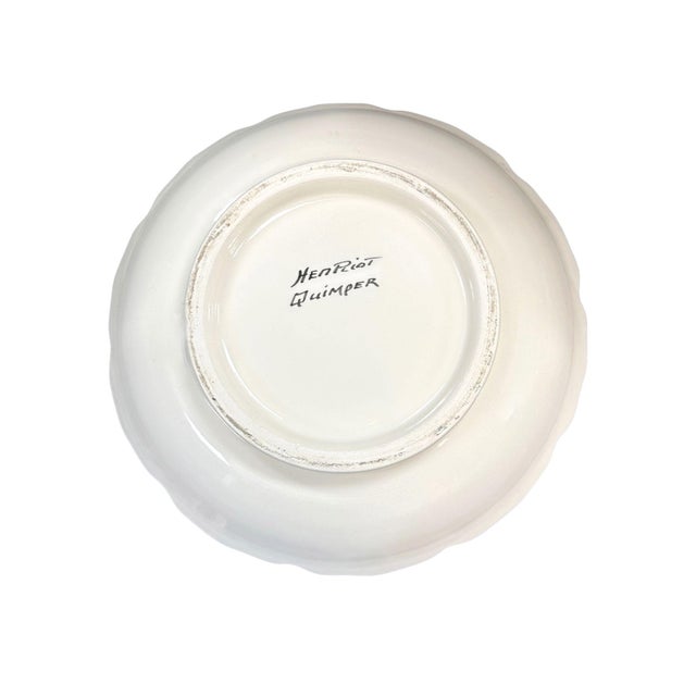 Guy Trevoux Henriot Quimper Guy Trévoux Serving Bowl For Sale - Image 4 of 4