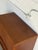 Wood In Style of Dyrlund Teak Tambour Door Rolling Cabinet Denmark Mid-Century Modern 1970s For Sale - Image 7 of 10