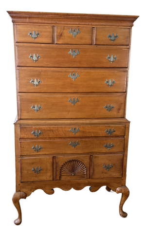 C. 1750s Maple Highboy Chest of Drawers