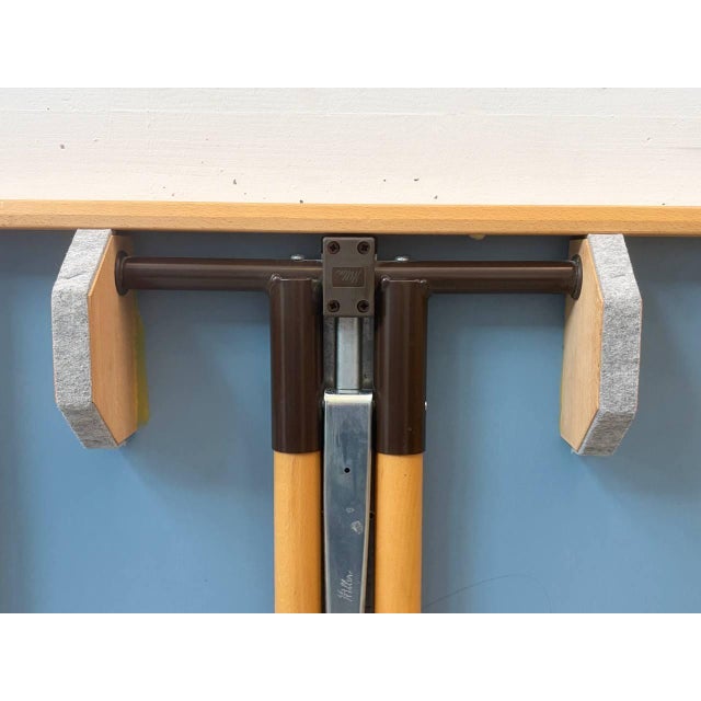 Folding Tables in Beech and Steel from Hiller For Sale - Image 13 of 15