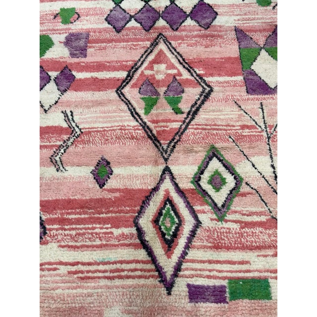 Textile Vintage Moroccan Rug 6'7" X 10’0" For Sale - Image 7 of 9