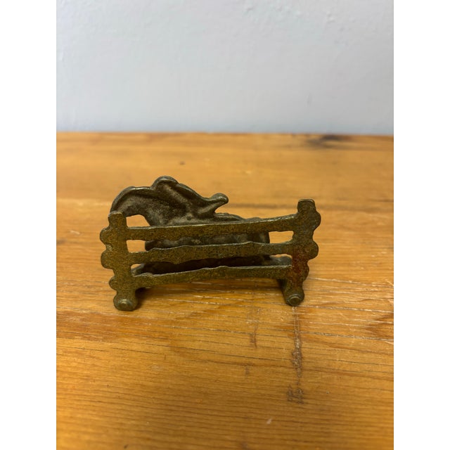 Early 20th Century Vintage English Brass Horse and Rider Hunt Letter Rack For Sale - Image 5 of 5