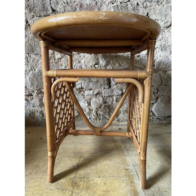 Wicker Table and Chairs, 1970s, Set of 3 For Sale - Image 13 of 18