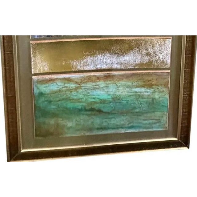 Monumental 69" John-Richard "Still Water" Vertical Textured Triptych Landscape For Sale - Image 9 of 11