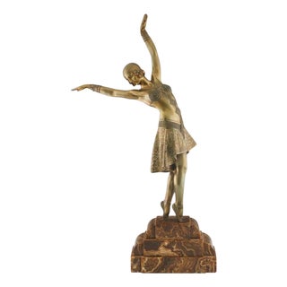 Demetre Chiparus, Vedette, Gilt Bronze For Sale
