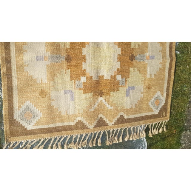 Mid-Century Modern Swedish Rölakan Carpet by Ingegerd Silow, 1950s For Sale - Image 3 of 7