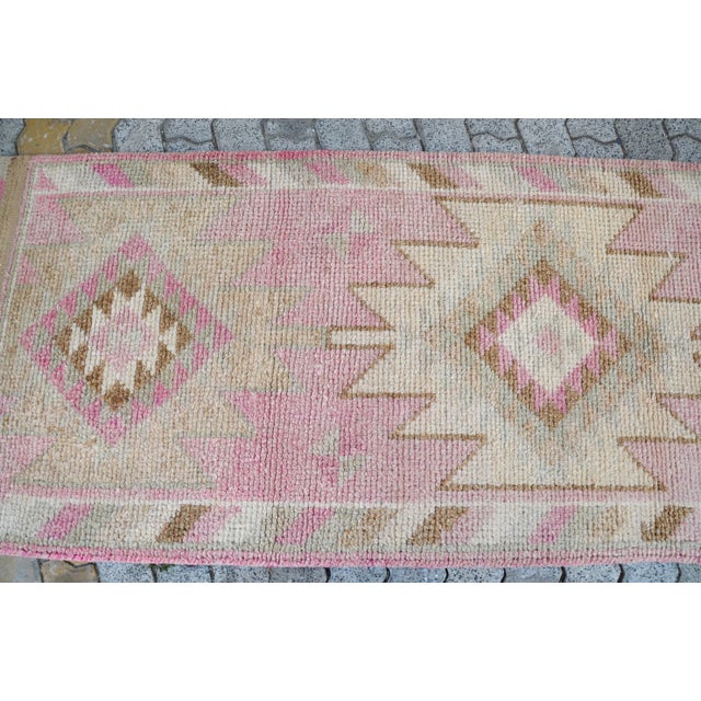 Vintage Tribal Hand-knotted Runner For Sale - Image 10 of 11