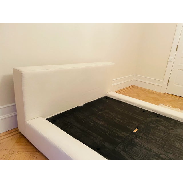 Restoration Hardware Restoration Hardware Cloud Upholstered Slipcovered Queen Platform Bed For Sale - Image 4 of 6