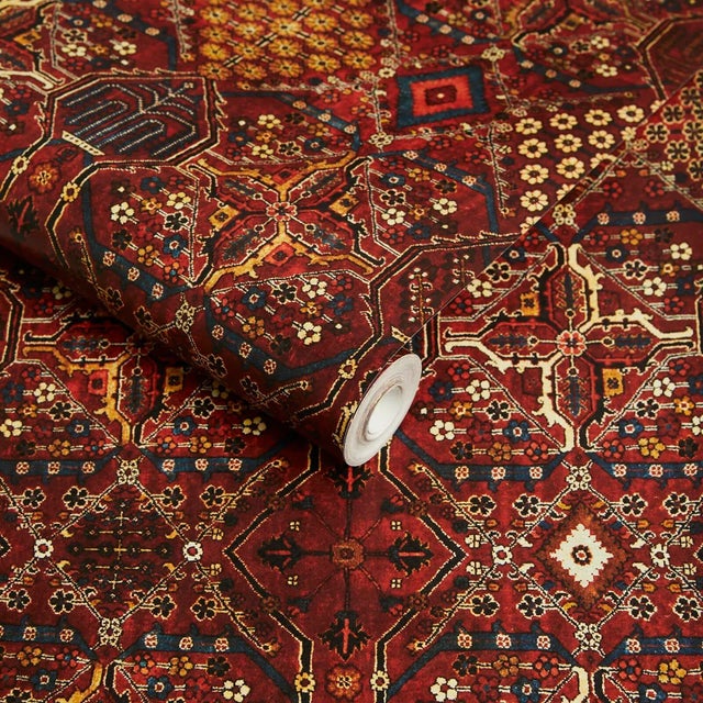 English House of Hackney Mey Meh Wallpaper - Sienna For Sale - Image 3 of 4