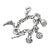 Vintage Barry Kieselstein-Cord Sterling Silver Link Bracelet With Five Charms For Sale