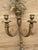 Antique Italian Federal Style Figural Carved Gold Gilded Candle Wall Sconce - Pair For Sale In Chicago - Image 6 of 9